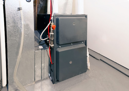 A furnace in a home.